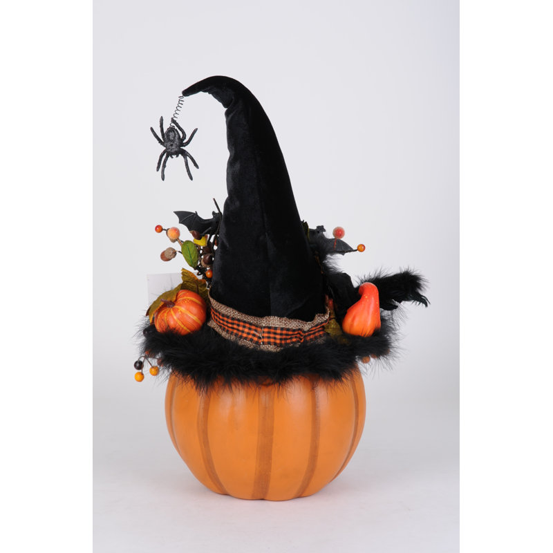 Lighted Fiber Optic Pumpkin, 26" H x 13" W x 12" D