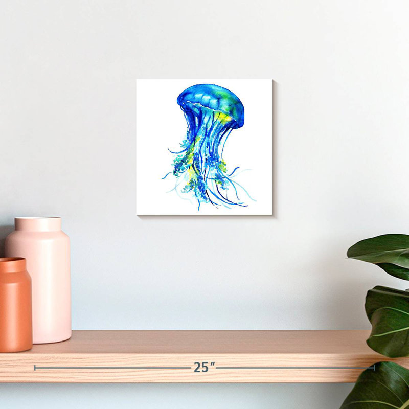 Crowle - méduse verte bleue, H 10 po x l 10 po