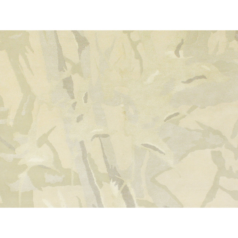Abstract Area Rug in Ivory/Gray/Beige, Rectangle 3' x 5'