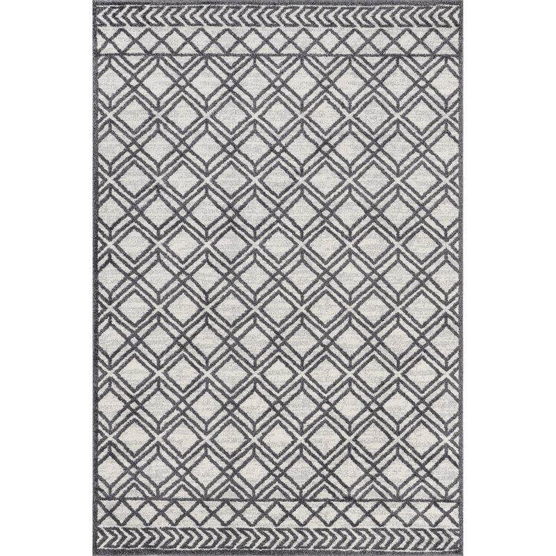 Jolan Moroccan Lattice Area Rug, Rectangle 4' x 6'