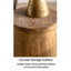 Rustic Reclaimed Wood Round Accent Side Table with Tapered Base