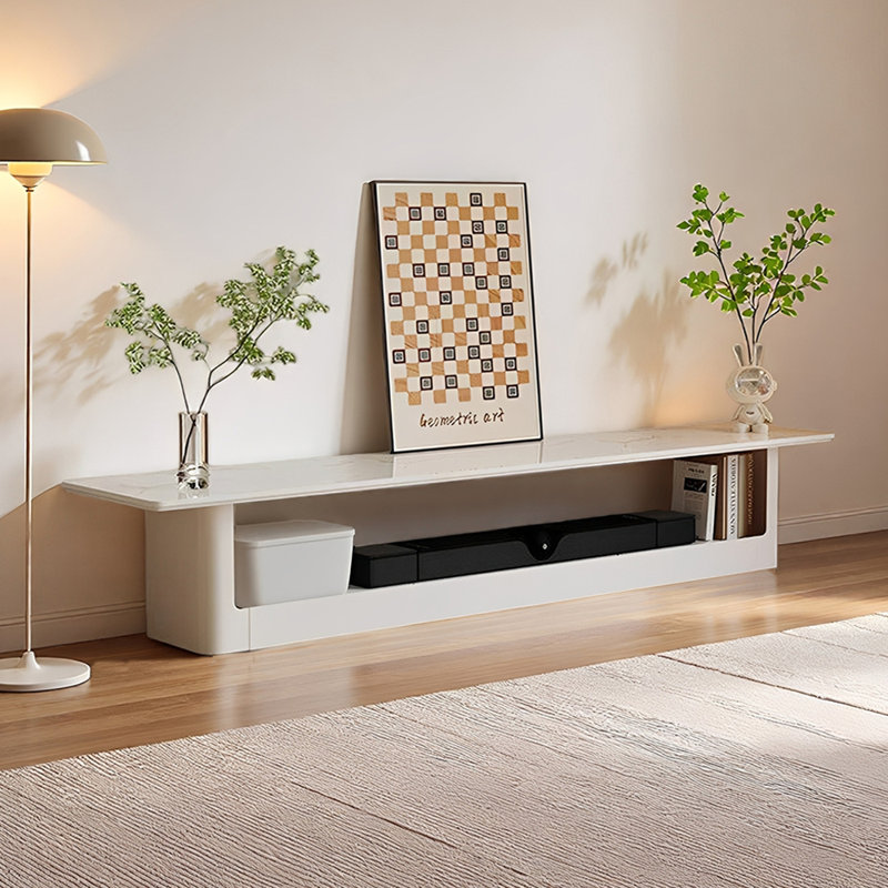 Meuble télé Minimalist, H 15,74 po x L 78,74 po x l 15,74 po, Blanc