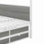 Grand lit plateforme à baldaquin en métal avec lit gigogne simple et 3 tiroirs Emenie-1089753456