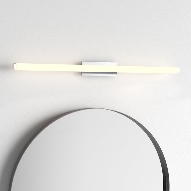 Erby LED Flush Mounted Sconce, Chrome, 2700K, 3" H x 37.75" W x 3.38" D