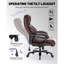 Chaise de bureau robuste de 600 lb, cadre en cuir d'unité centrale avec coussin à ressorts pour bureau à domicile