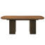 Table rectangulaire, chenille et noyer