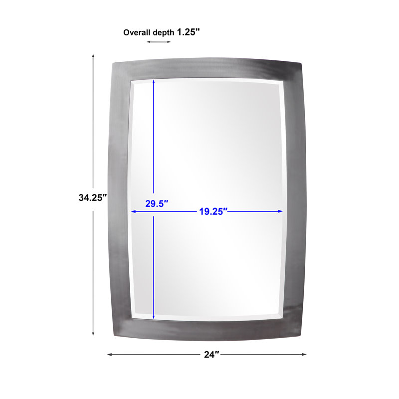 Oaklyn Metal Rectangle Wall Mirror