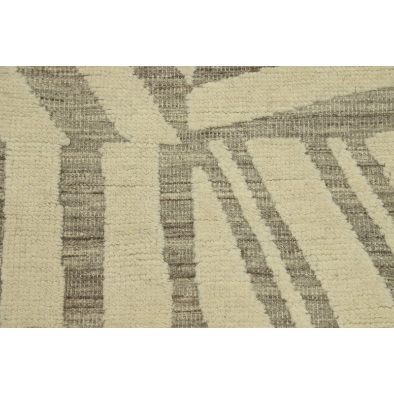 Tapis indien en laine à motif de tons de terre 8 x 10