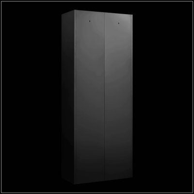 Durable 2-Door Metal Storage Cabinet with Adjustable Shelves, Perfect for Kitchen, Living Room, and Office Organization