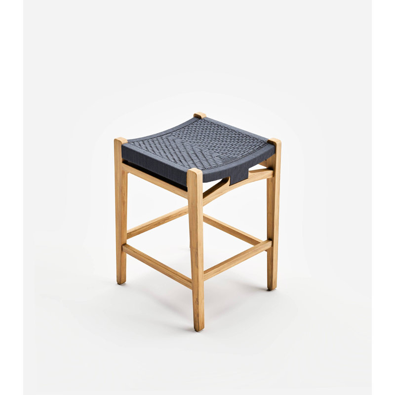 Tabouret de bar sans dossier Chontales, 24", Gris anthracite