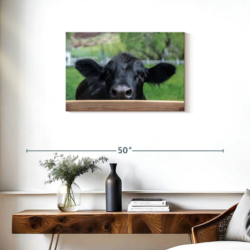 Brampt Nosy Ranch Cow, 20" H x 30" W
