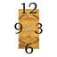 Horloge murale élégante en bois 16,1 x 1,2 x 29,1 pouces | 100% bois massif avec accents métalliques, mécanisme silencieux | Finition unique en noyer et noir, parfaite pour la décoration intérieure et les espaces de bureau, élégante et fonctionnel