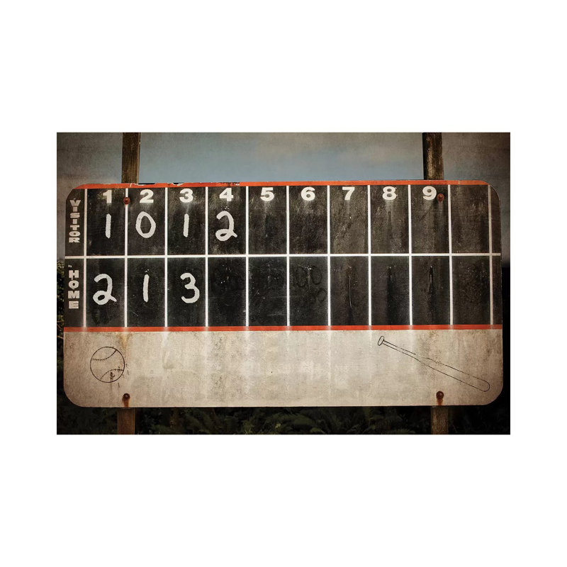 Scoreboard With Score - Print on Canvas, 20.32 cm H x 30.48 cm W, Wrapped Canvas
