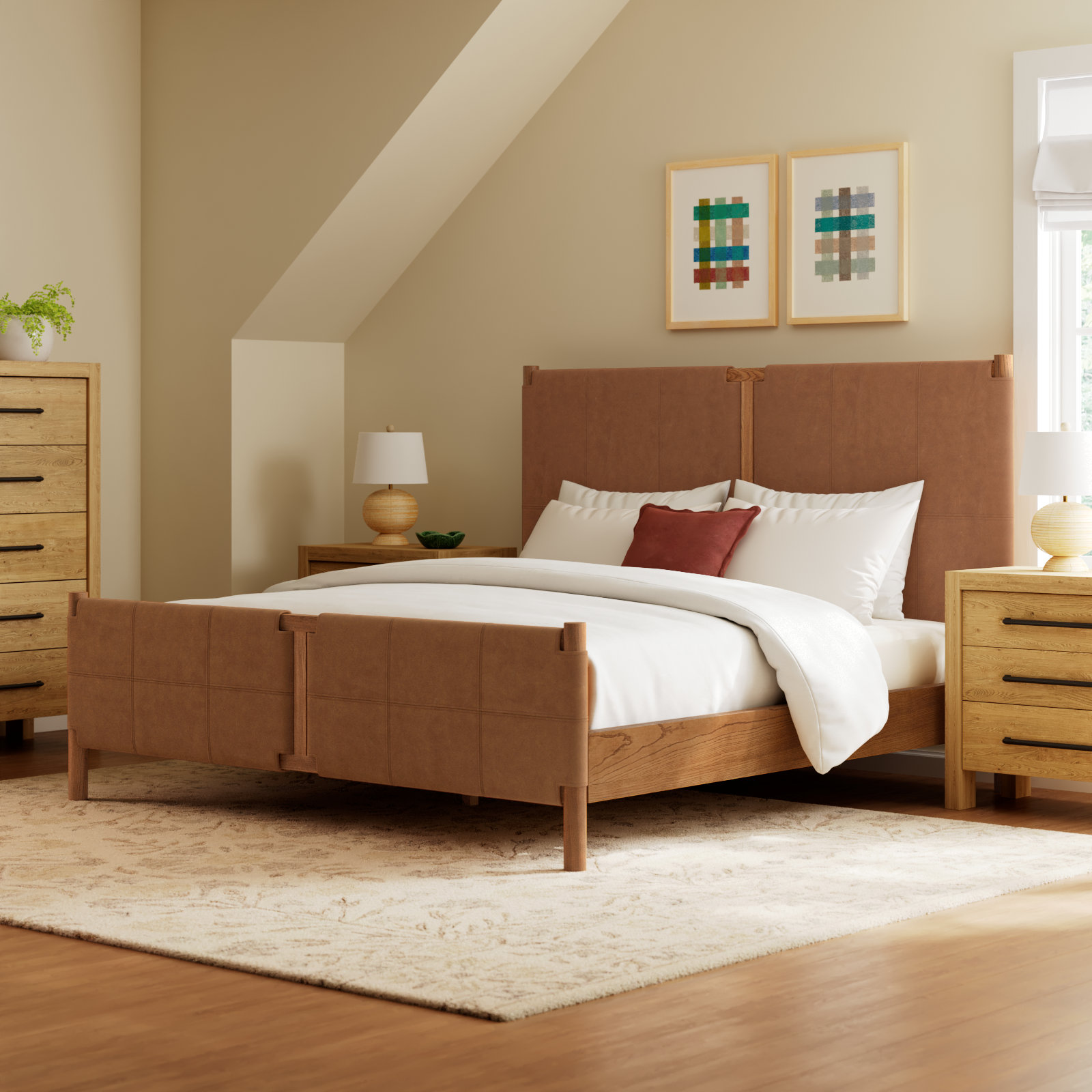 Sunita Upholstered Bed, King, Heirloom Sienna