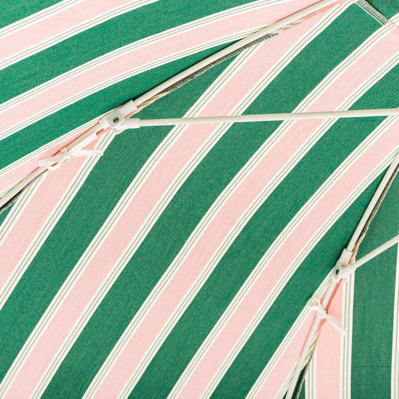 Parasol Yanisa, Rose, vert, blanc / rayé
