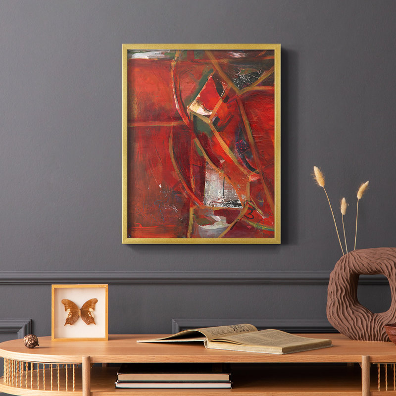 City Life II, reproduction encadrée - bois massif, H 10 po x l 8 po, Or