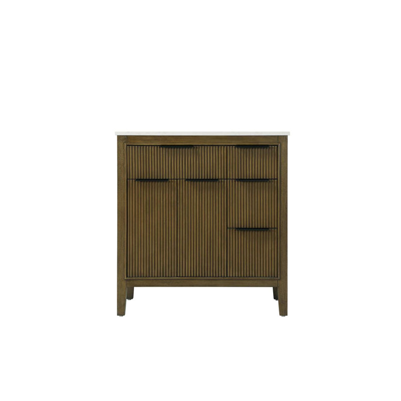 Meuble-lavabo simple 32 po en chêne noisette, 32", Noisette chêne