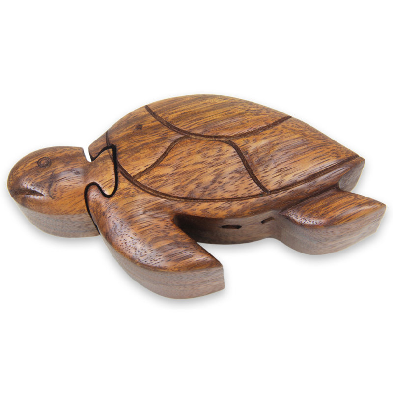 Boîte à puzzle en bois décoratif turtle Adney