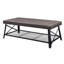 Table basse capitonnée en similicuir