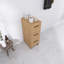 Armoire de rangement autoportante 12 po avec trois tiroirs, chêne clair 12 po