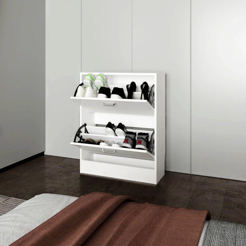 Range-chaussures avec 2 portes basculantes