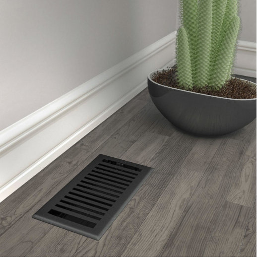 Imperial Montezuma Decorative Floor Register, Black, 4'' W x 10'' L