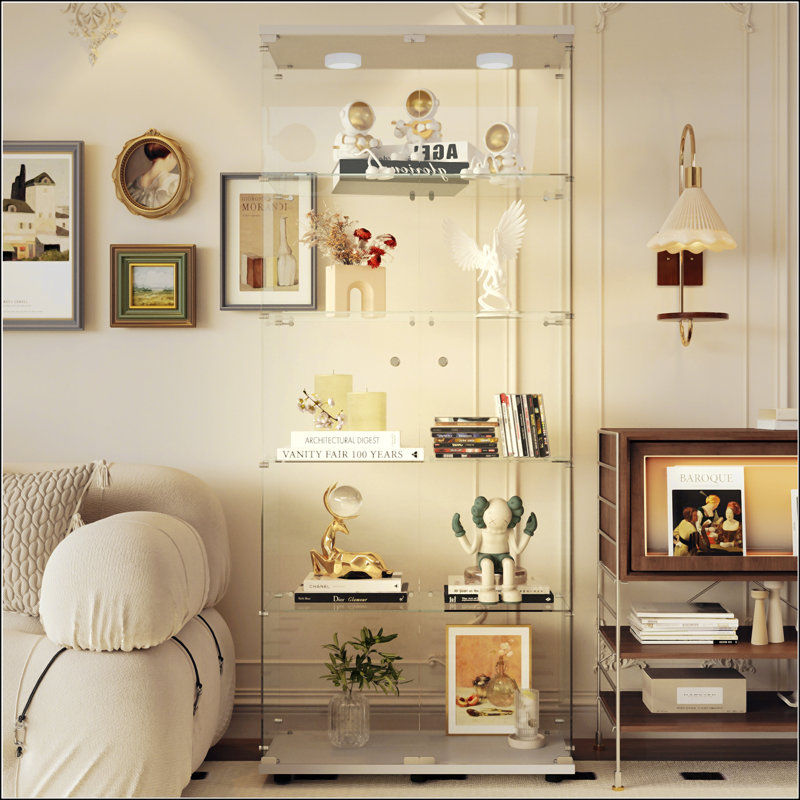 Vitrine en verre trempé, Blanc