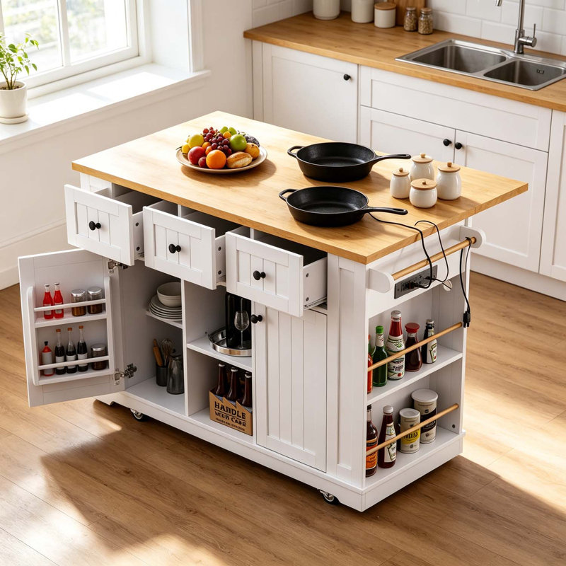 Îlot de cuisine, White