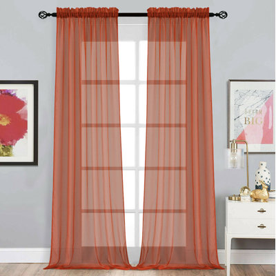 Rideaux transparents avec passe-tringle Dima