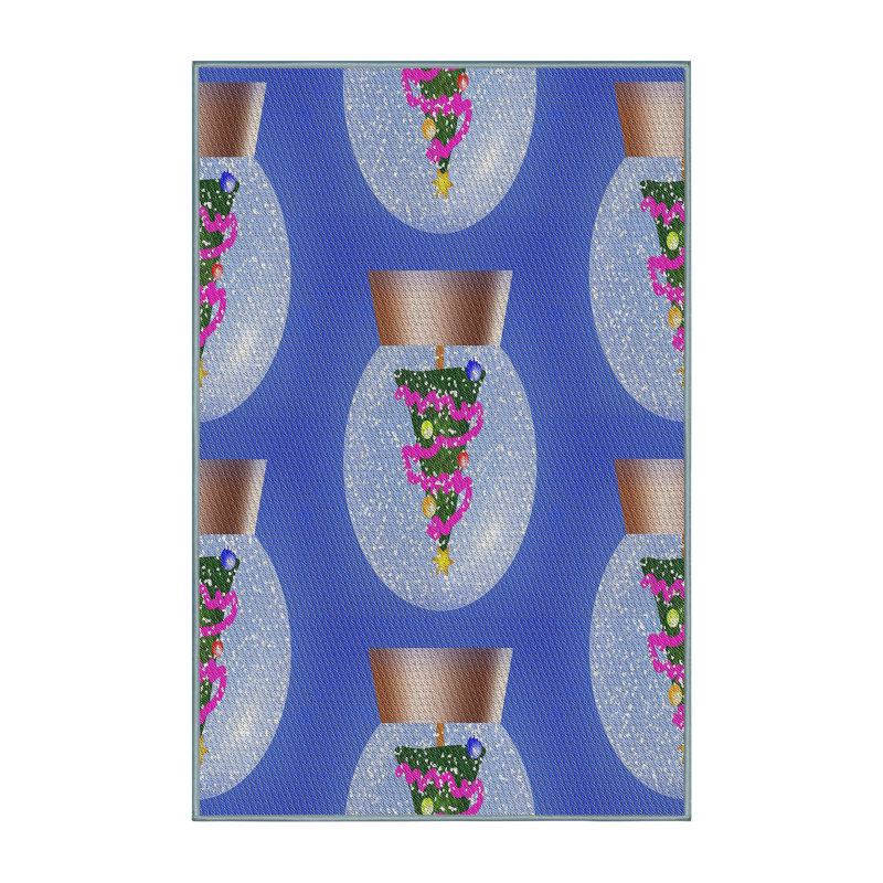 Tapis de zone bleue à motifs, Rectangle 2 pi x 3 pi