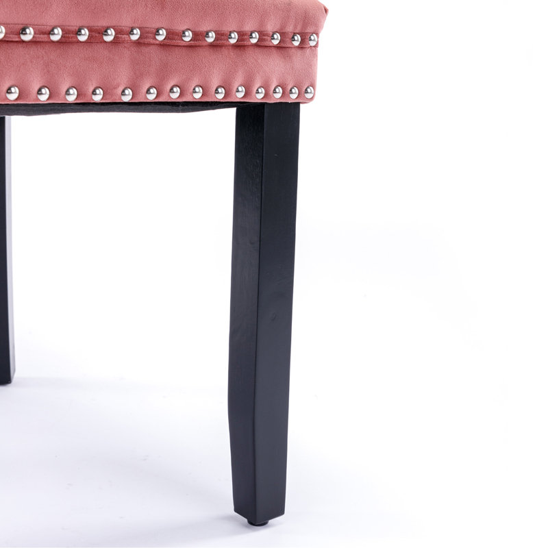 Classic Velvet Dining Chairs, Pink Velvet