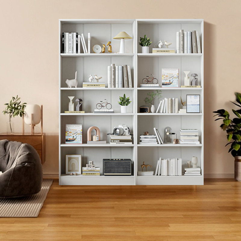 Bibliothèque standard Jalacia, Grand blanc, (5 tablettes) H 67 po x l 31 po x P 11 po