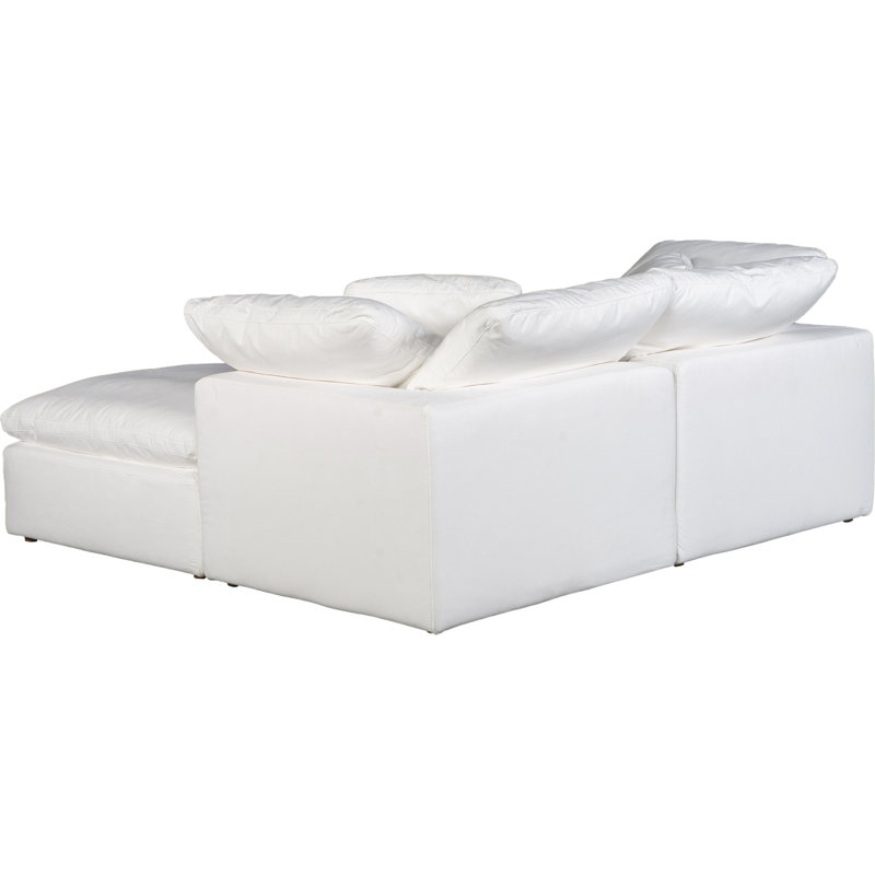 Tila 3 - Piece Performance Fabric Modular Sectional, White Livesmart®