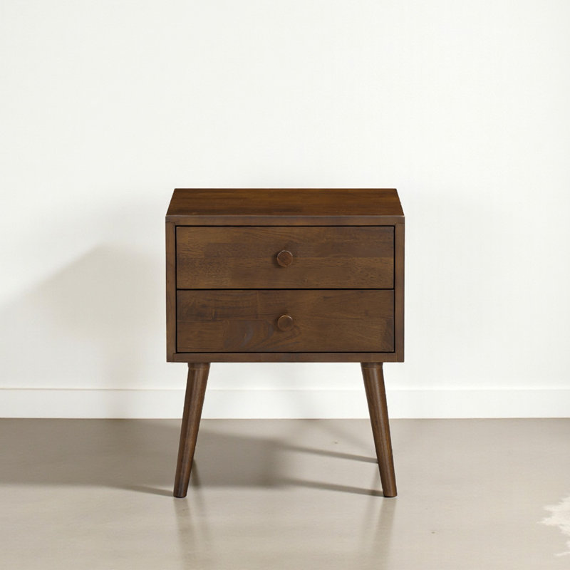  Table de chevet Lux avec 2 tiroirs, de conception adaptable, capacité de charge de 150 lb, résistante à l'eau, rehausse votre espace, facile à assembler