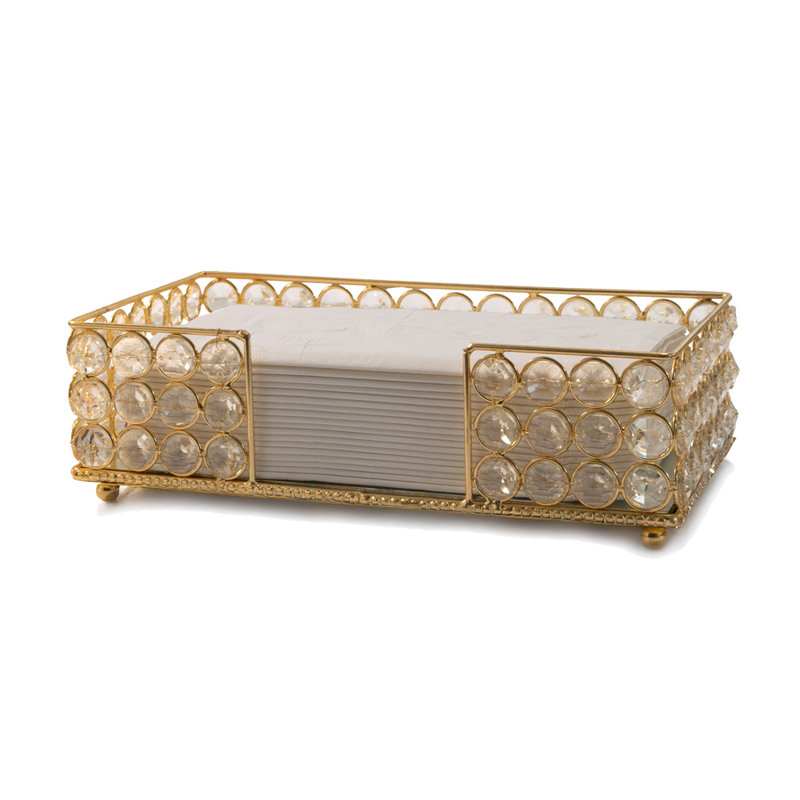 Porte-serviettes de salle de bain Servilleta, Gold, 2.75" H x 9.5" W x 5.5" D