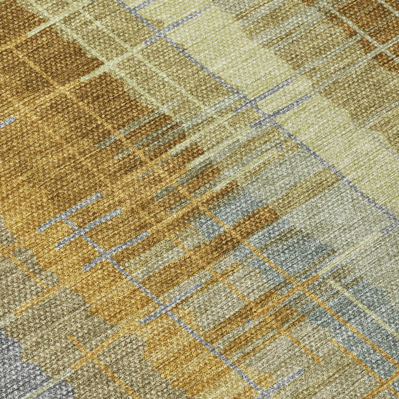 Machine Washable Indoor/Outdoor Millner ACN2261 Stripes Rug, Rectangle 10' x 14'