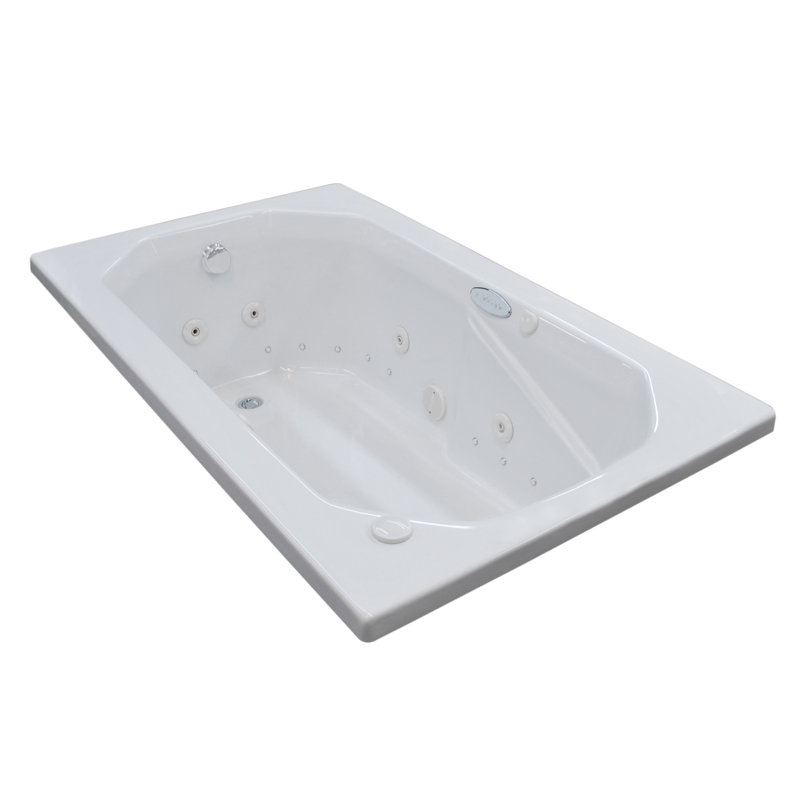 Montserrat 59.75'' x 35.5'' Acrylic Bathtub, Left