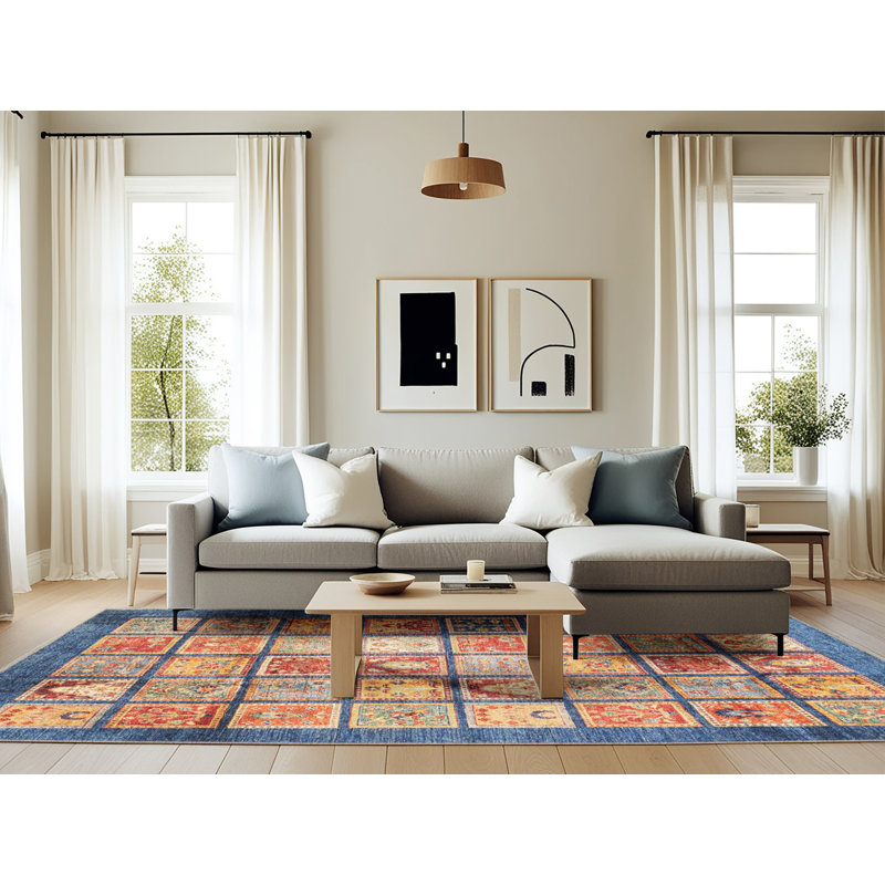 Tapis abstrait moderne 3431, Rectangle 6 pi x 9 pi