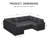 Seybert Modern U-Shaped Velvet Chenille Sectional Sofa For Living Room-2005509186