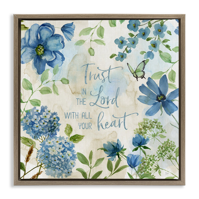 Art mural en toile Trust, Cadre flottant orme Montalcino, H 18 po x l 18 po