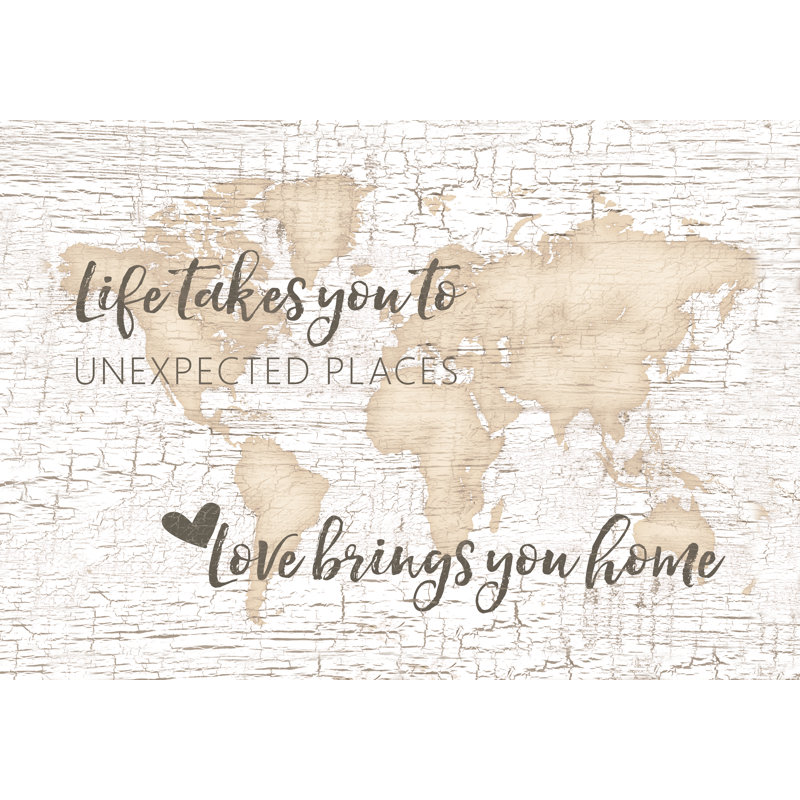 Love Brings You Home - Wrapped Canvas Art Prints, 30cm H x 46cm W