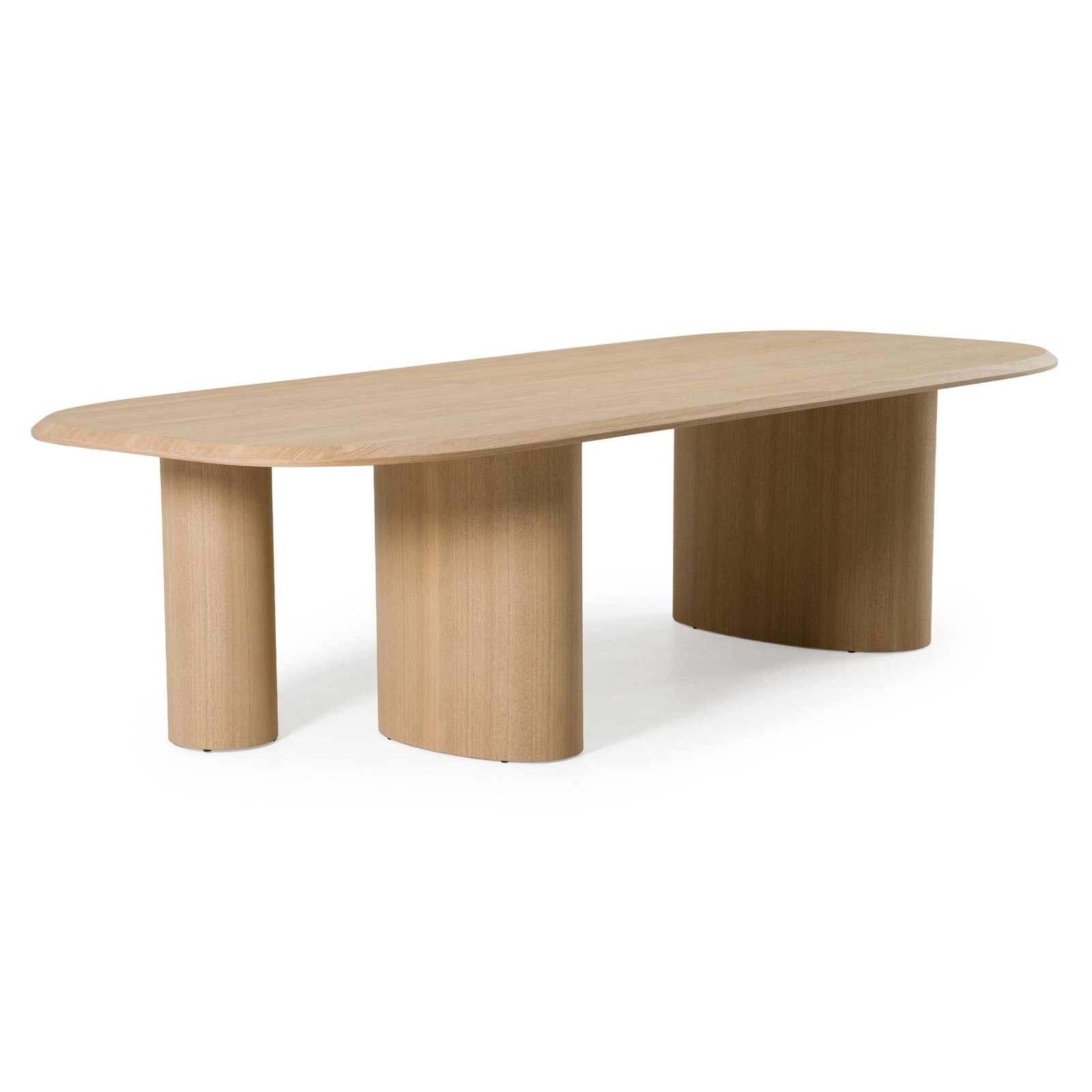 Elise 87'' Oval Dining Table, 30" H x 118" L x 47.2" W, Natural Ash
