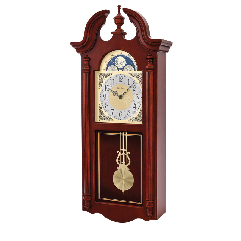 Bulova Fenwick Chiming Mantel Clock with Moon Phase, C3345