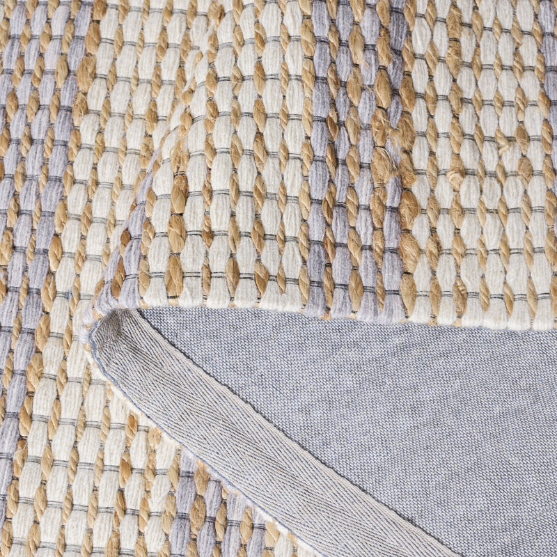 Martha Stewart Hand Tufted Jute/Sisal; Wool; Cotton Striped Indoor Rug, 8'-0" X 10'-0" Rectangle