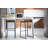 Martiana Upholstered Counter Stool with Metal Frame-730545702