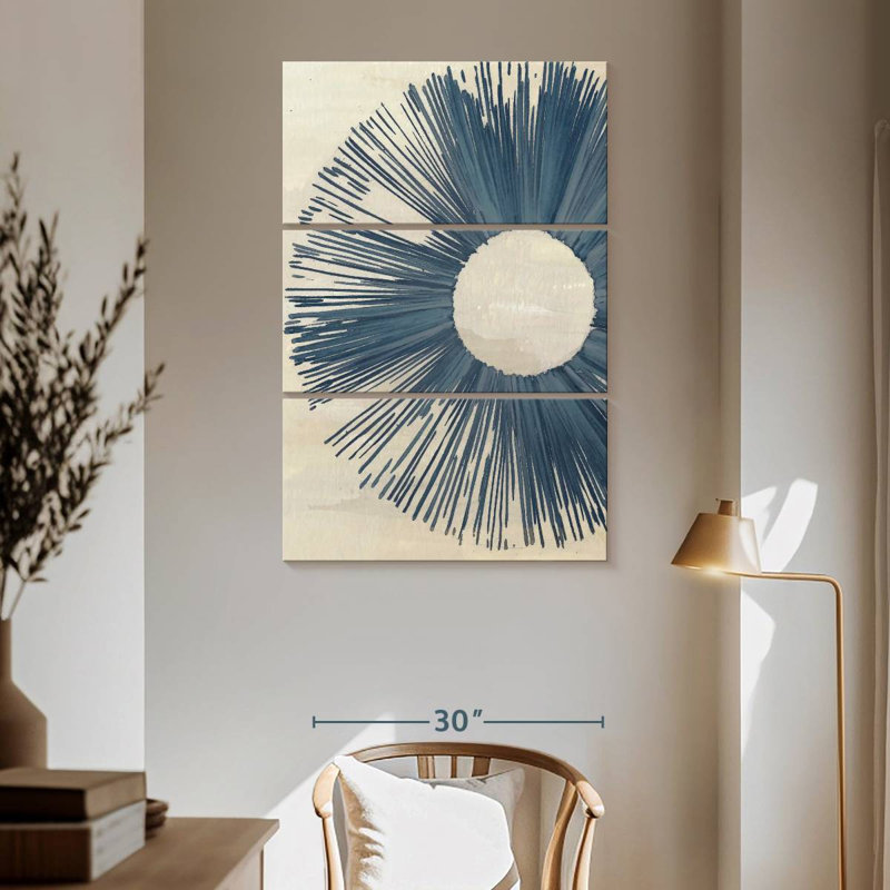 Avery Blue Burst I, 65" H x 42" W