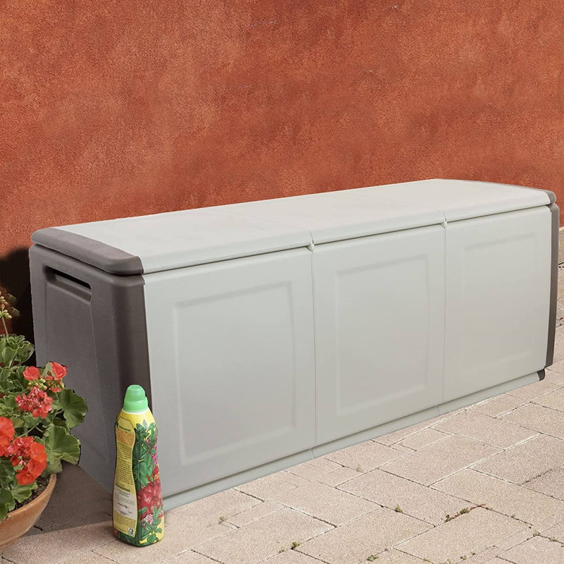 Polypropylene Multipurpose Container Trunk, Garage, 100% Made In Italy, 138X53H57 Cm, Light Grey
