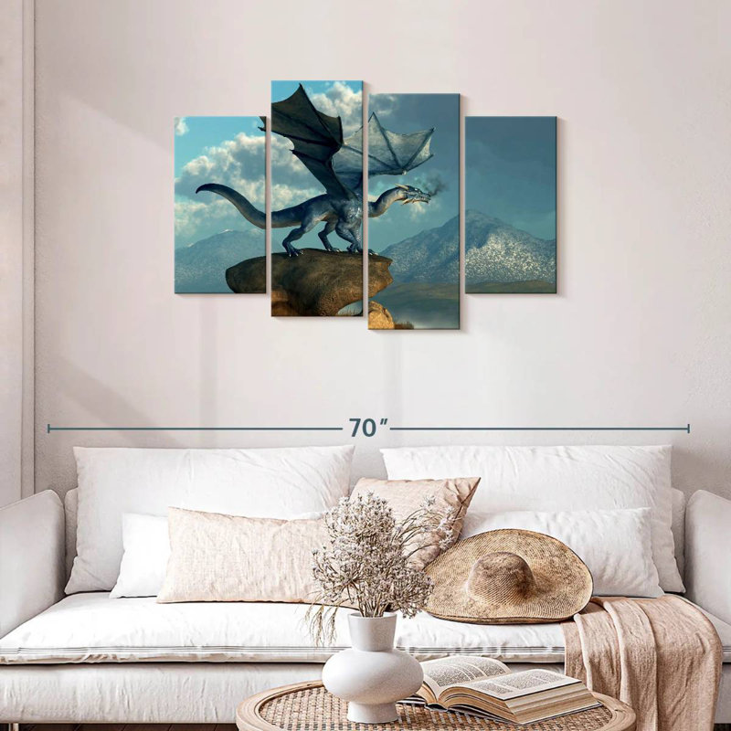 Kelan Blue Dragon, 27" H x 43" W