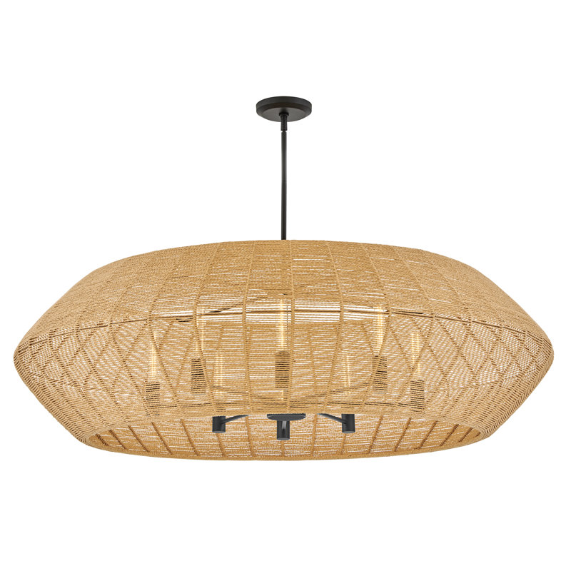 Lustre tambour à huit lumières Luca par Lisa McDennon, Or bruni