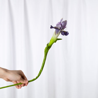 Fleur d'iris artificielle Audet Mauve (paquet de 1 branche)
